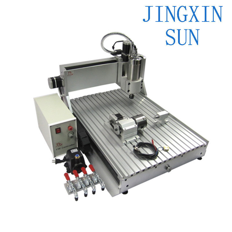 Woodworking Machinery For Sale - 4軸CNC 6040 VFD CNCルーターDIY彫刻切削金属フライス盤2.2KWスピンドル販売中木工用