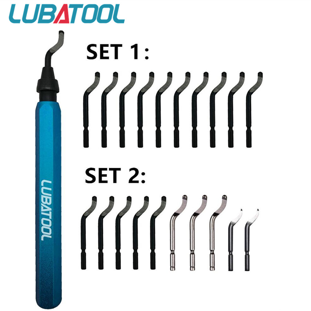 Woodworking Resin - LUBATOOL バリ取りツール 11 HSS 鋼刃付き、360 度回転ヘッドバリ取りツール