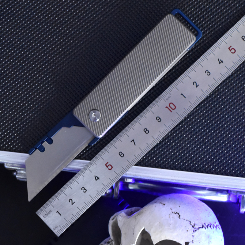 Woodworking Wallpaper - チタン合金ツールナイフ 10 枚の刃付きポータブル EDC ツール栓抜き多機能ナイフ壁紙ナイフ