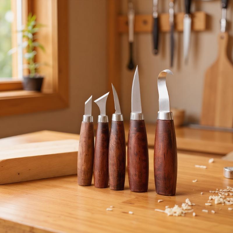 5 個のツール木彫り用ノミ木工カッターハンドツールセット木彫 - Wood Chisel Set のレビューと価格