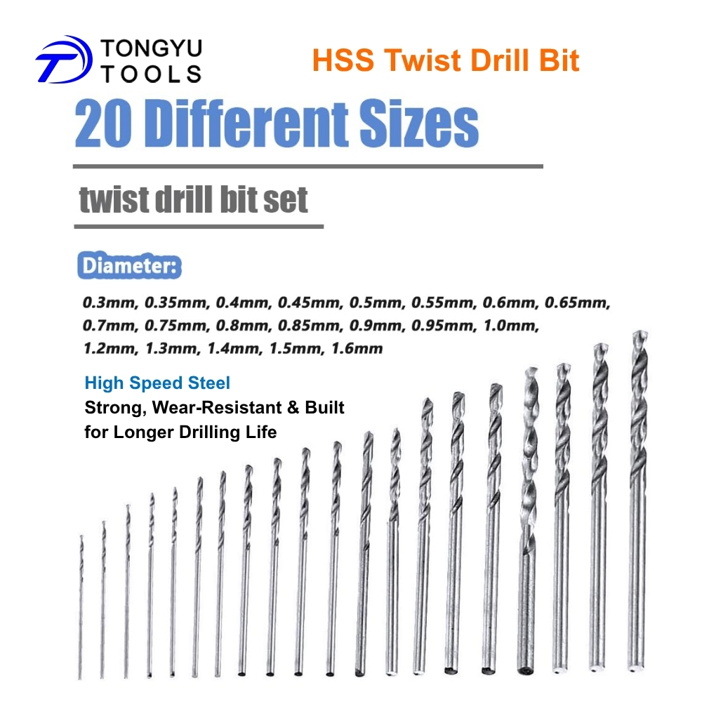マイクロミニツイストドリルビットセット 0.3-1.6mm  - Wood Chisel Set のレビューと価格